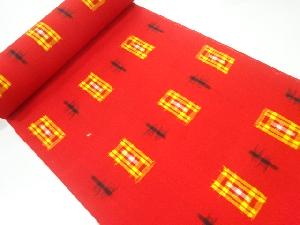 アンティーク　絣柄織出し着尺反物